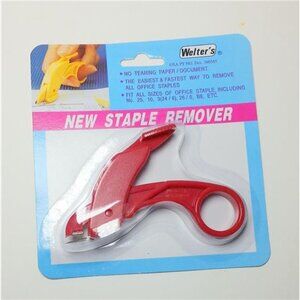 Welter's Scissor-Type Staple Remover  Red  Easy Staple Removal Tool 887961859669